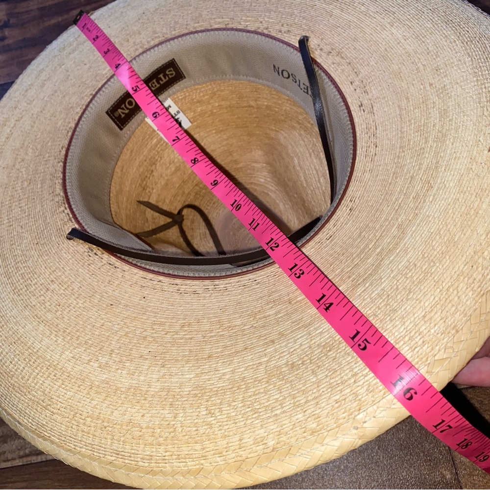 Stetson • Bryce Palm Leaf Straw Gus Western Hat - Picture 7 of 12